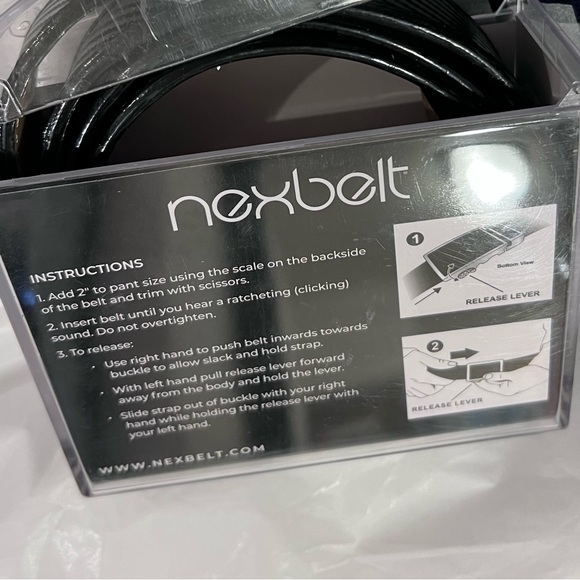 Nexbelt Men’s Black textured Belt adjustable, no holes Utah Trucking Association - Picture 5 of 10